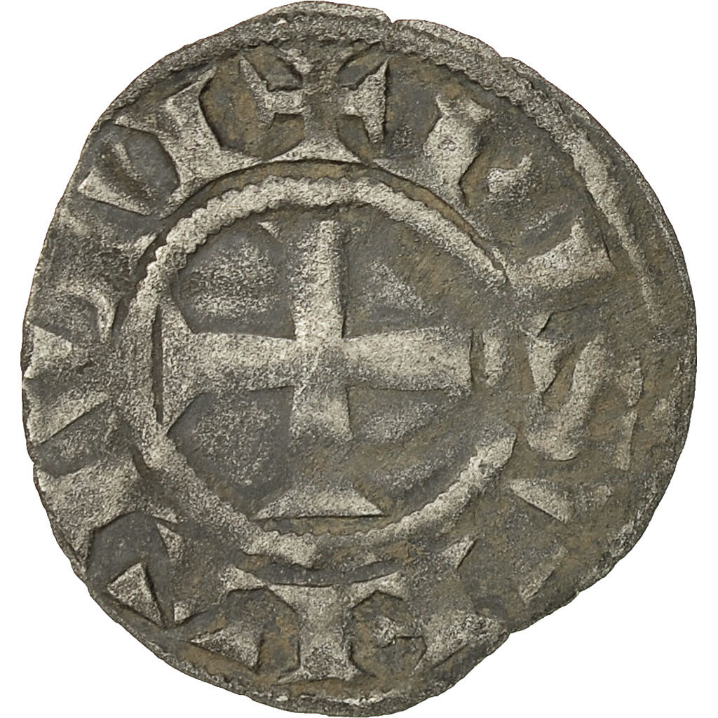 Coin, France, Franche-Comté, Anonymous, Denarius, Besançon, VF(30-35), Silver