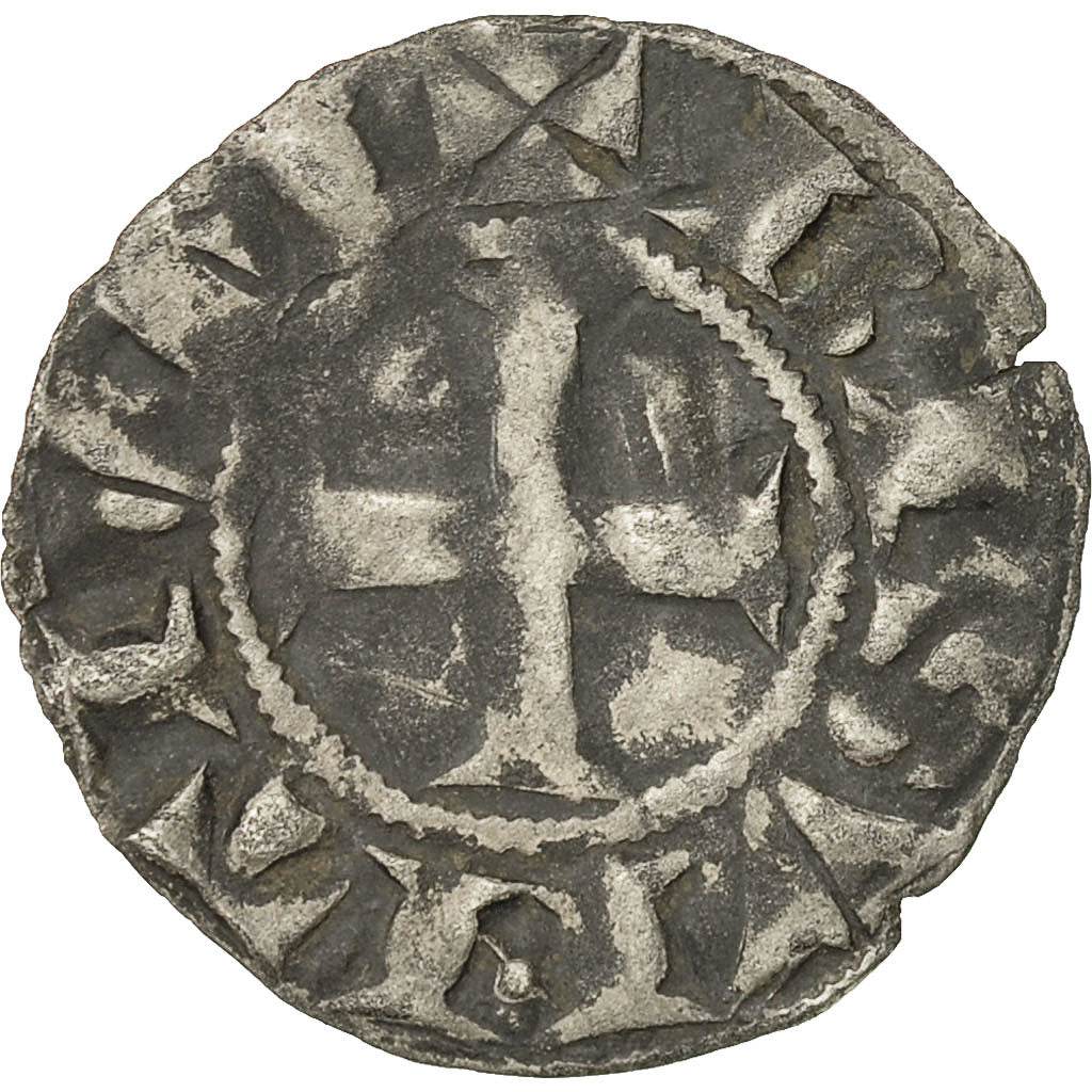 Coin, France, Franche-Comté, Anonymous, Denarius, Besançon, VF(30-35), Silver