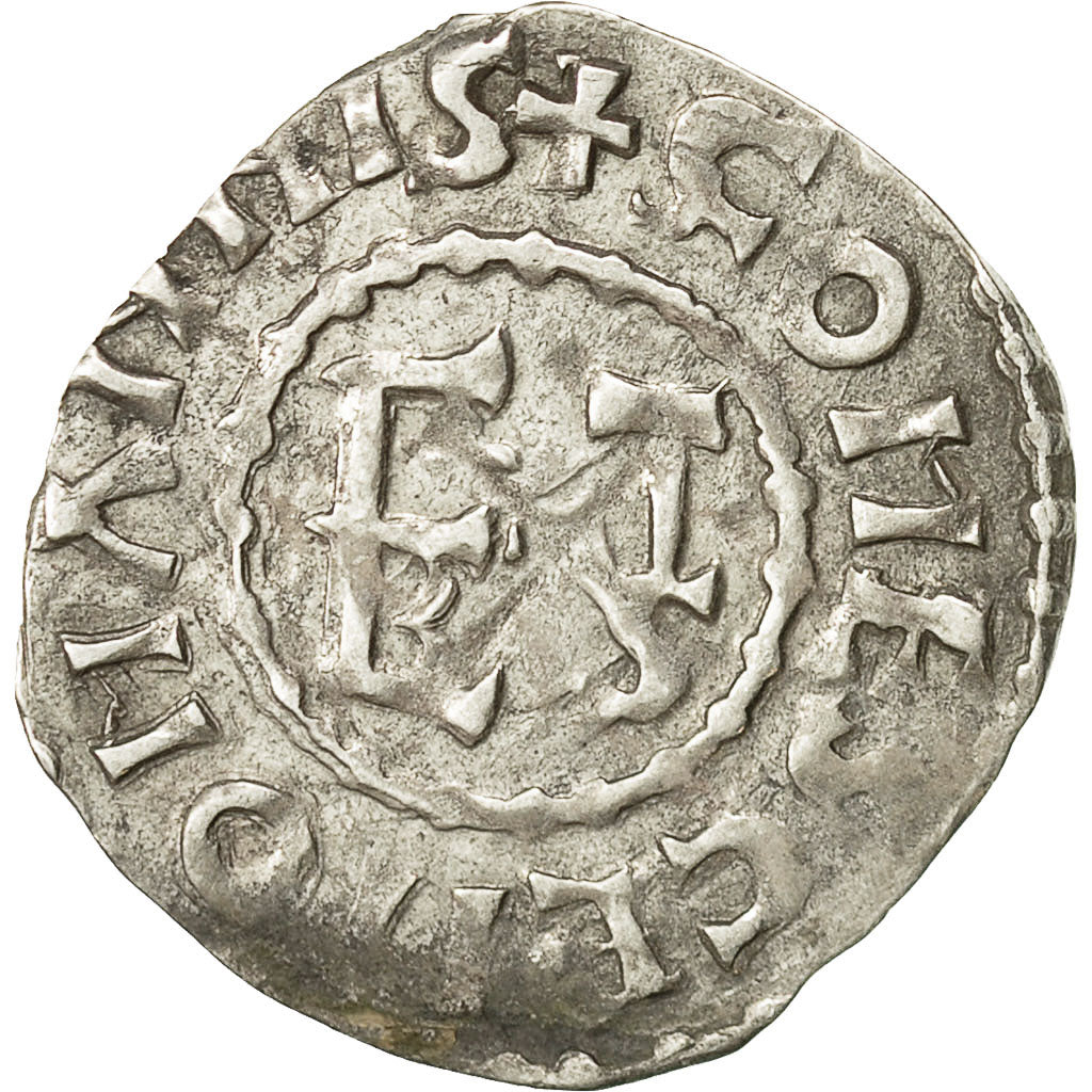 Coin, France, Maine, Denarius, Le Mans, AU(50-53), Billon, Boudeau:171