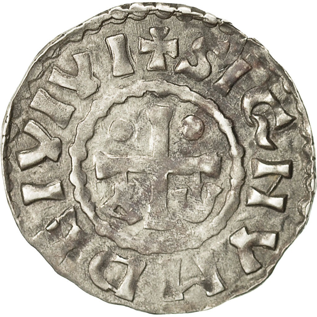 Coin, France, Maine, Denarius, Le Mans, AU(50-53), Billon, Boudeau:171