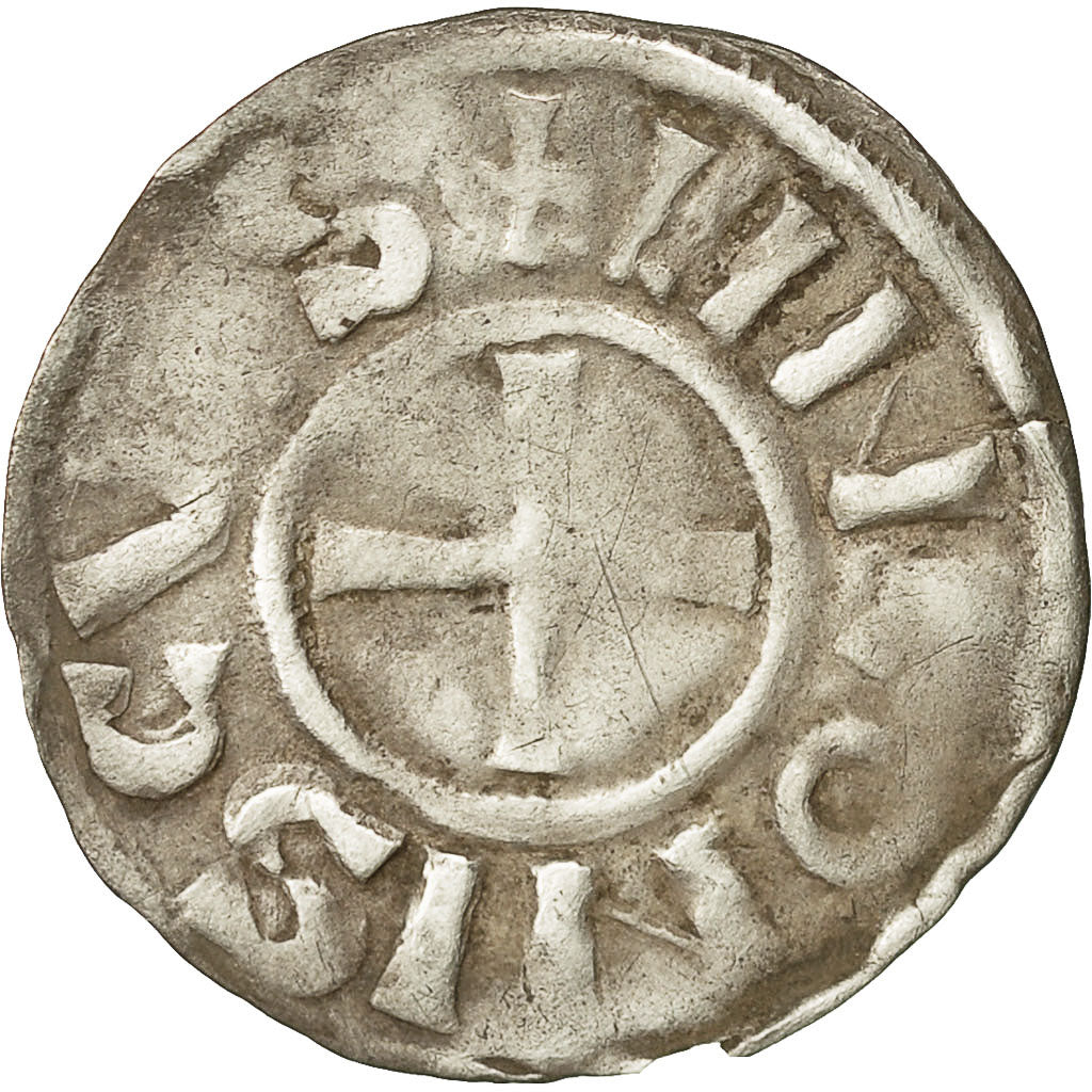 Coin, France, Louis IV, Denarius, Langres, Immobilized type, VF(30-35), Silver