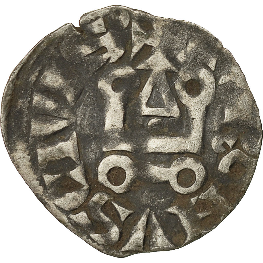 Moneta, Francia, Philip IV, Denier Tournois, MB+, Biglione, Duplessy:223