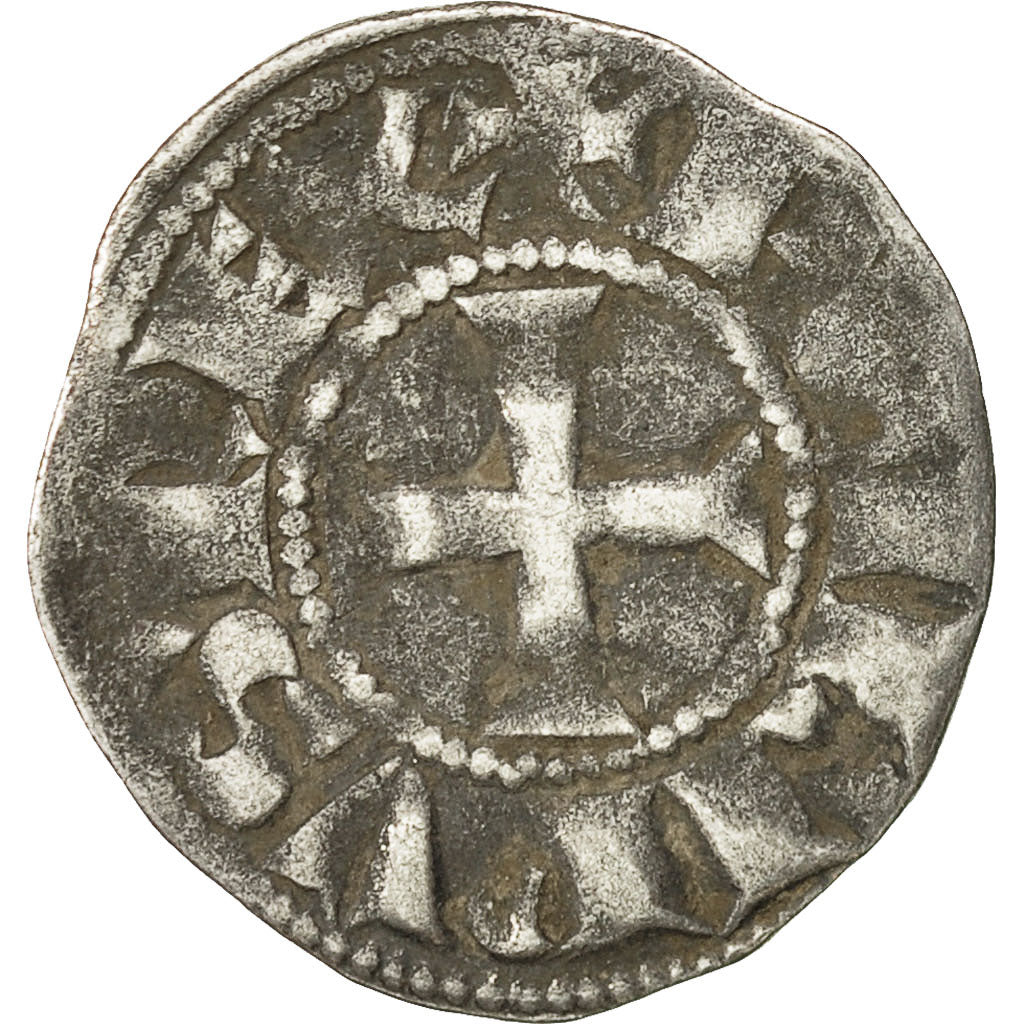 Munten, Frankrijk, Philip III, Denier Tournois, FR+, Billon, Duplessy:204