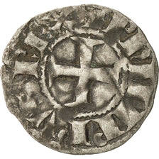 Moneda, Francia, Philip IV, Denier Tournois, BC+, Vellón, Duplessy:223