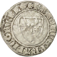 Coin, France, Charles VI, Blanc Guénar, Uncertain Mint, VF(30-35), Billon