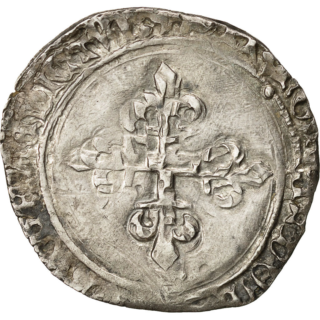 Coin, France, Louis XI, Gros de Roi, Montpellier, EF(40-45), Billon