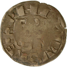 Moneda, Francia, Philip II, Denier Parisis, Montreuil-sur-Mer, BC+, Plata