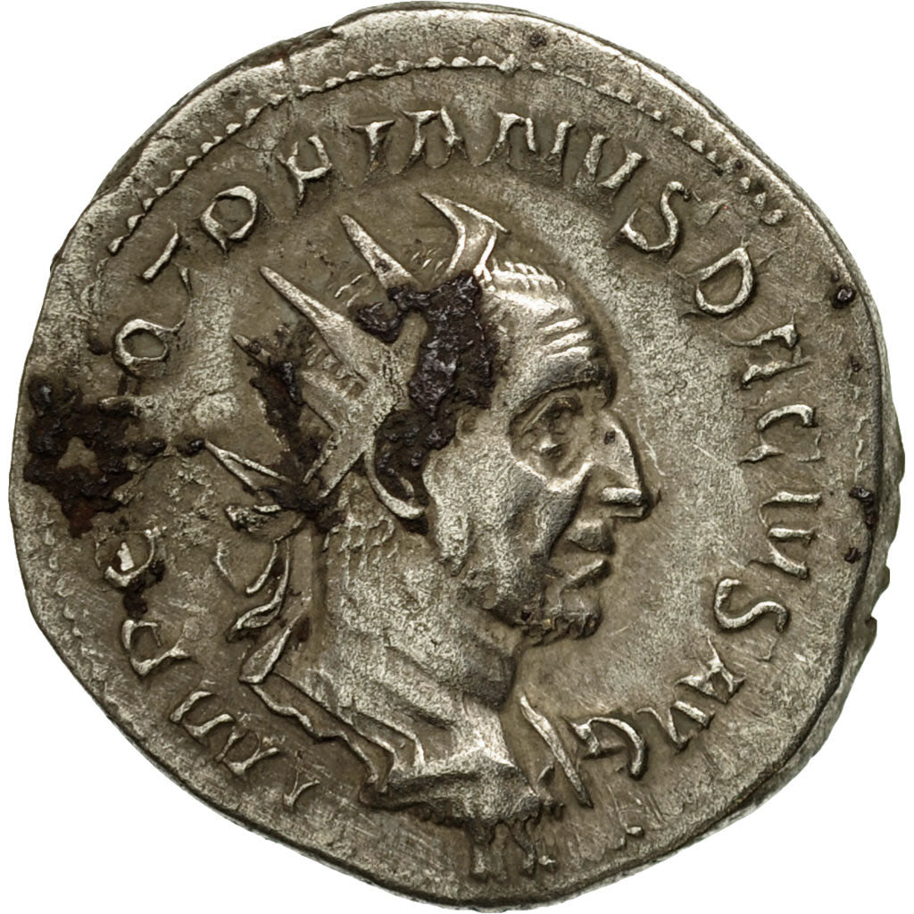 Moneda, Trajan Decius, Antoninianus, 249-250, Rome, MBC, Vellón, RIC:11b