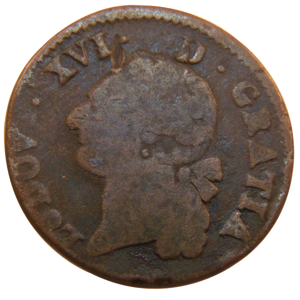 FRANCE, Sol de Béarn, Sol à l'Ecu, 1788, Pau, F(12-15), Copper, Gadoury #350a, 9