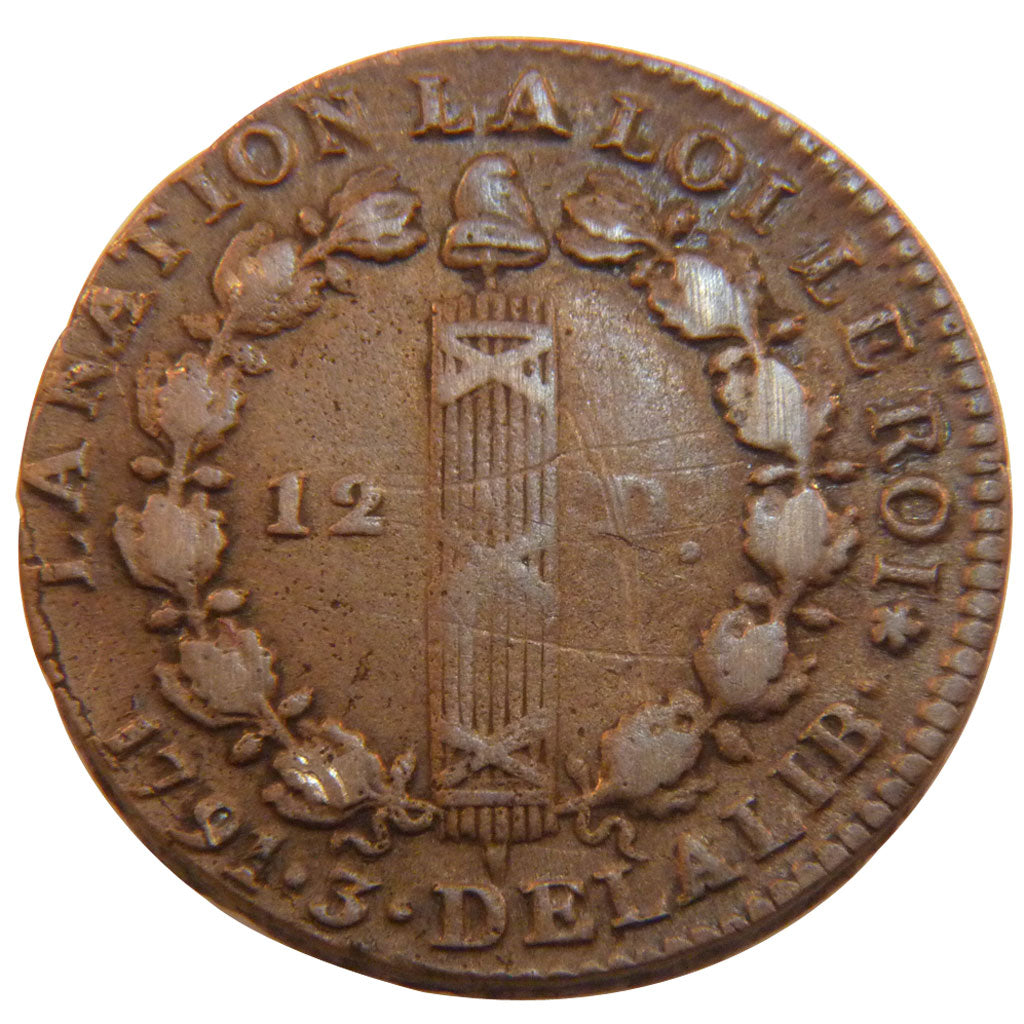 FRANCE, 12 deniers françois, 12 Deniers, 1791, Paris, KM #600.1, EF(40-45), B...