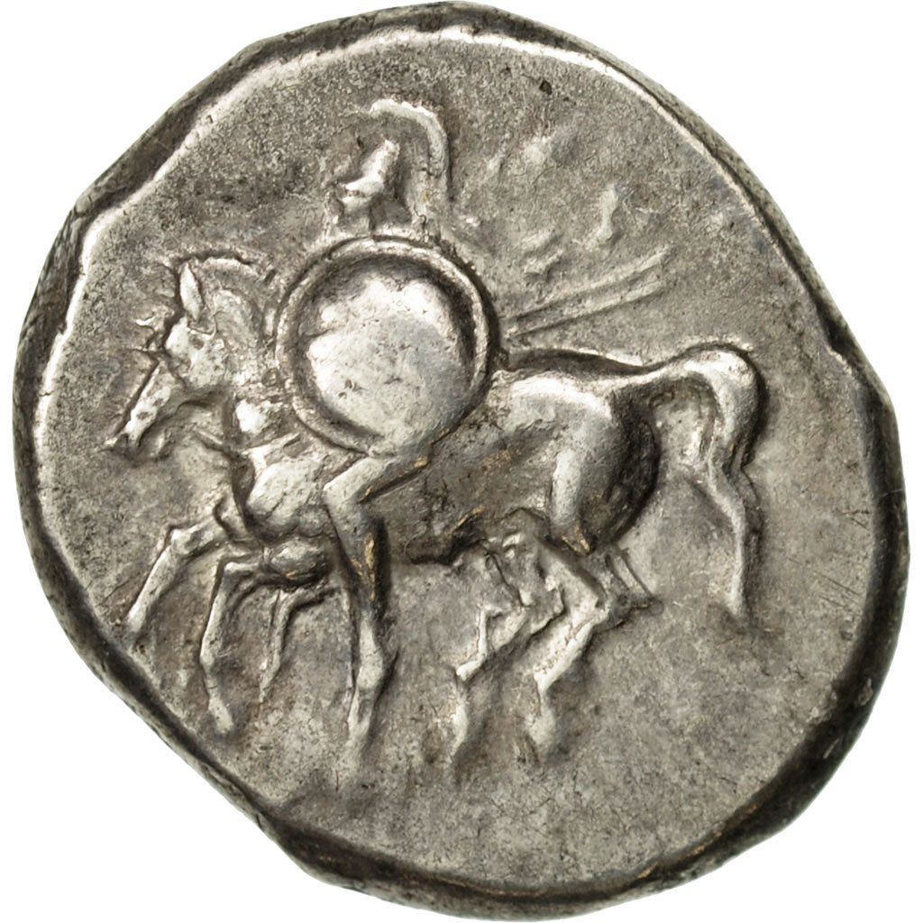 Münze, Calabria, Tarentum, Didrachm, SS, Silber