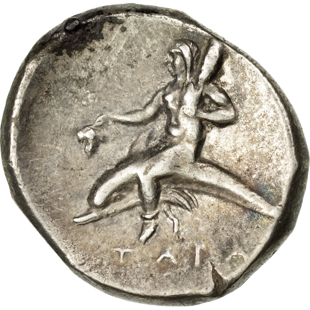 Münze, Calabria, Tarentum, Didrachm, SS, Silber