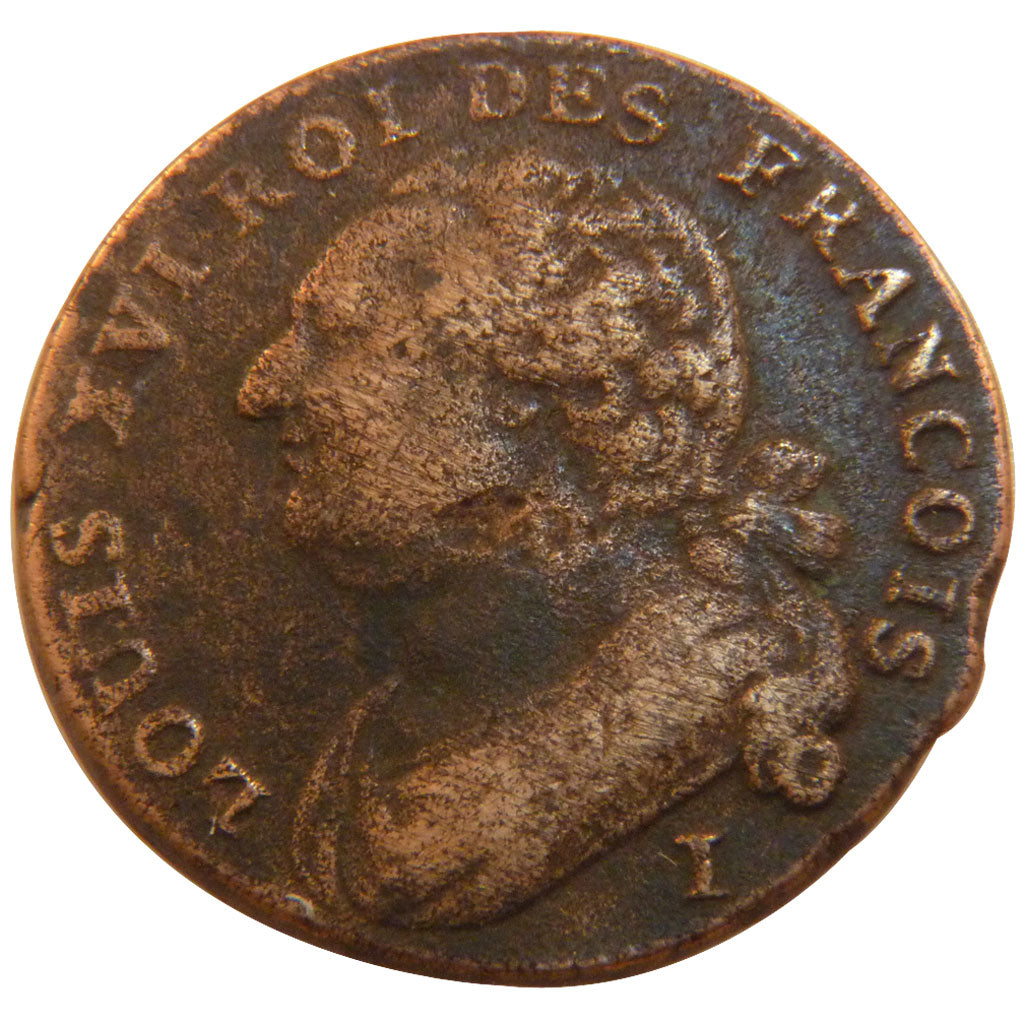 FRANCE, 12 deniers françois, 12 Deniers, 1792, Limoges, KM #600.7, VF(20-25), B.
