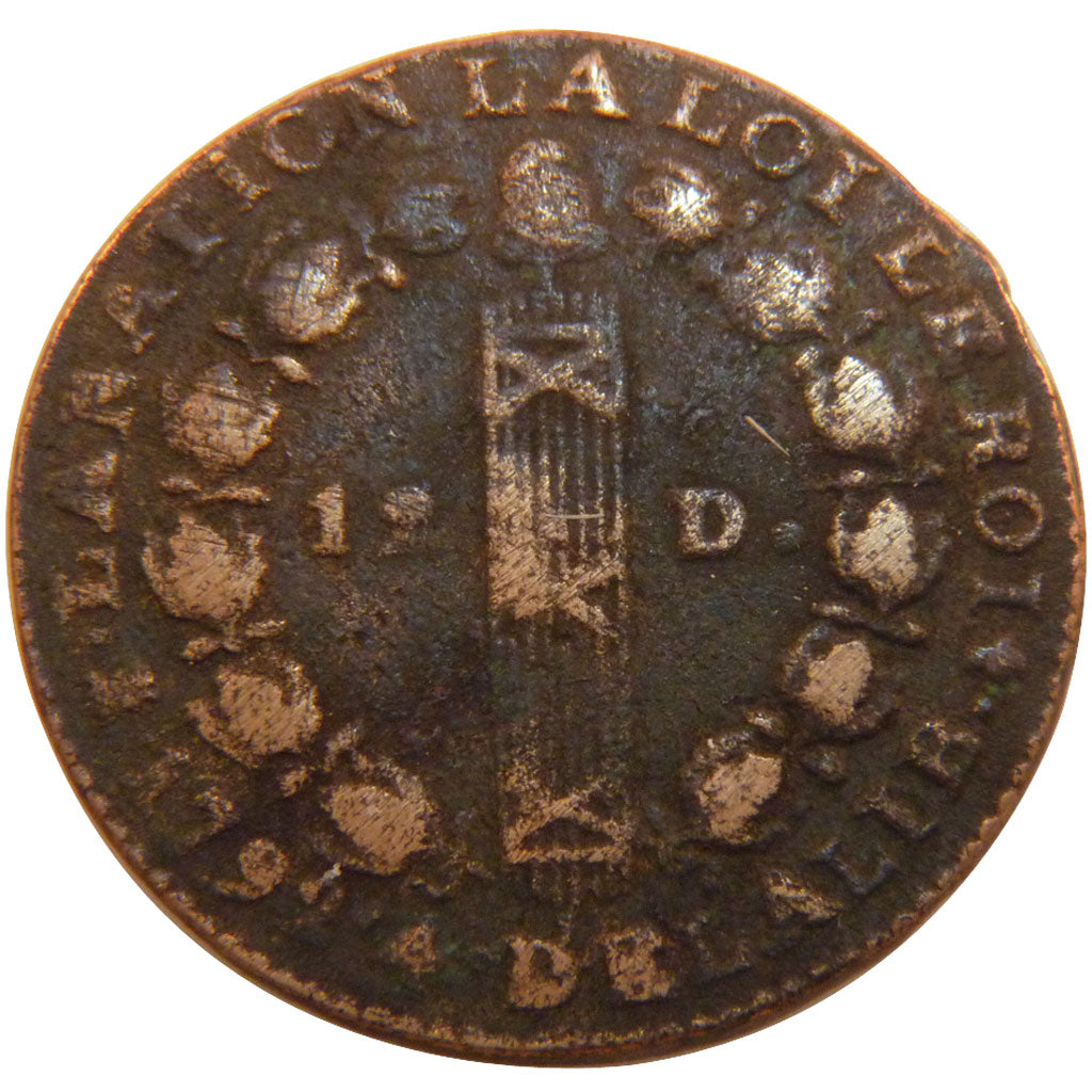 FRANCE, 12 deniers françois, 12 Deniers, 1792, Limoges, KM #600.7, VF(20-25), B.