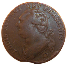 FRANCE, 12 Denarius, 1793, Lyons, VF(30-35), Copper, Gadoury #15, 12.60