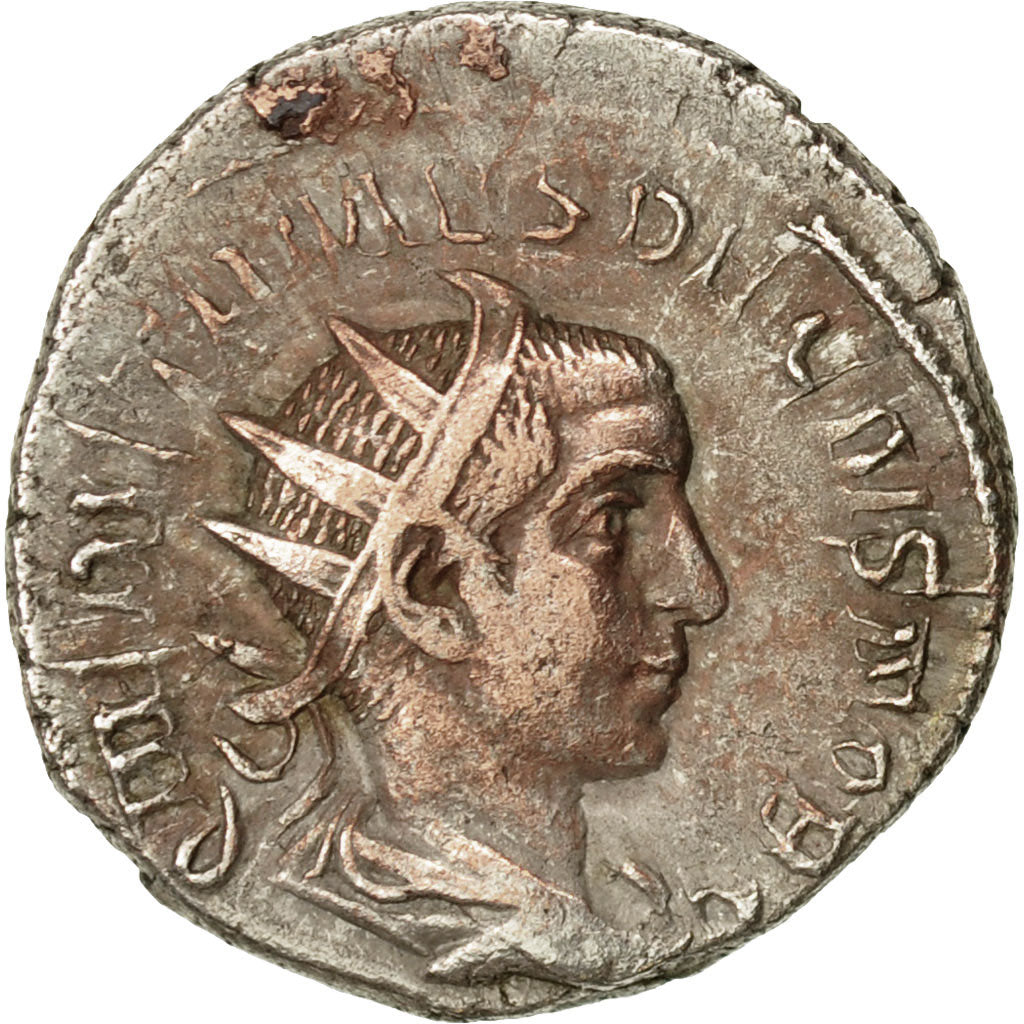 Coin, Herennius Etruscus, Antoninianus, 250-251, Rome, EF(40-45), Billon