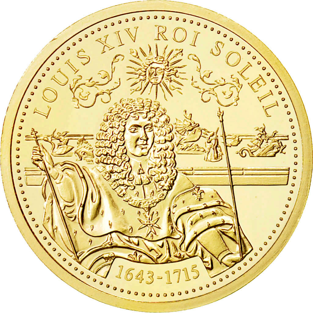 France, Medal, Louis XIV Roi Soleil, MS(65-70), Gold