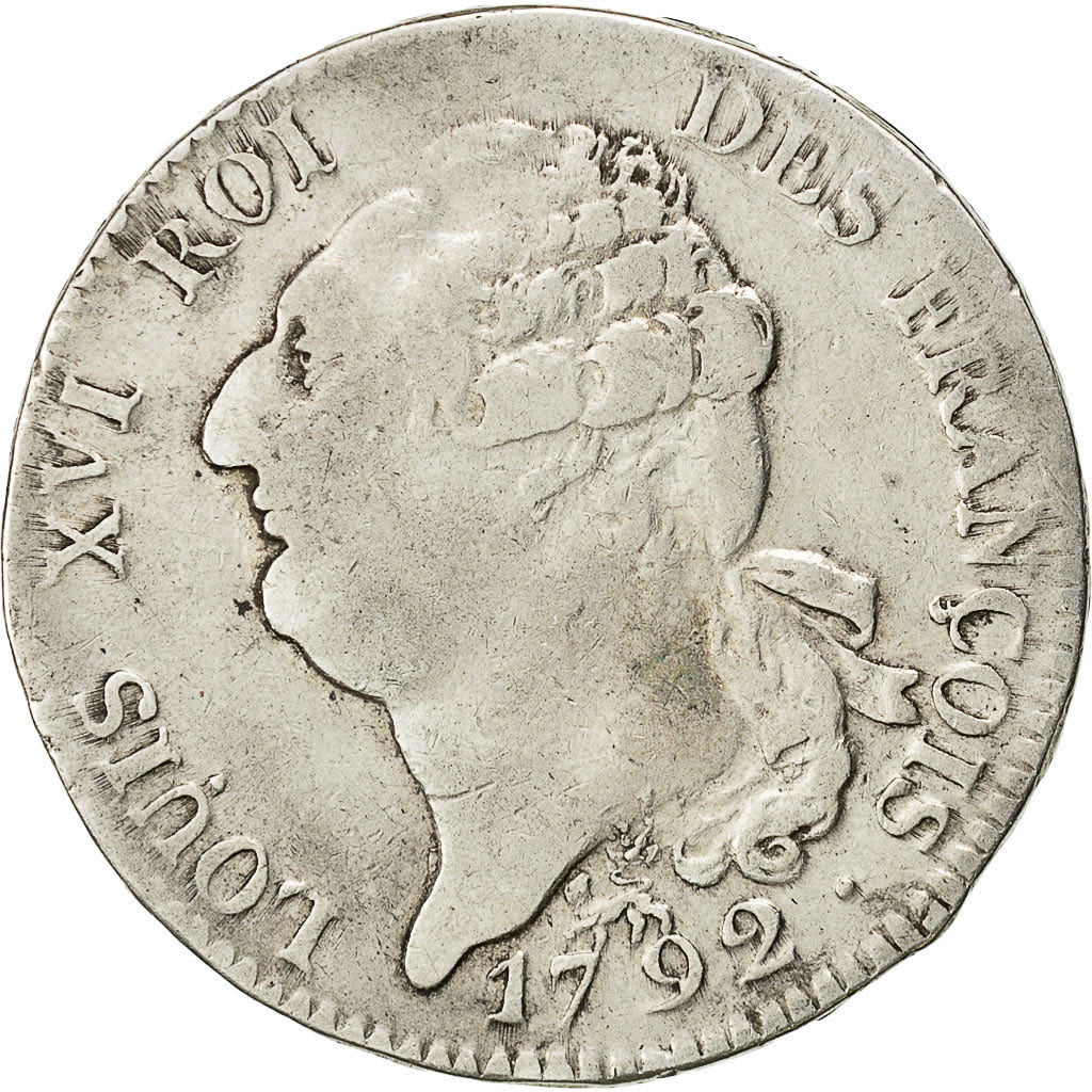 Munten, Frankrijk, Écu de 6 livres françois, ECU, 6 Livres, 1792, Paris, FR+