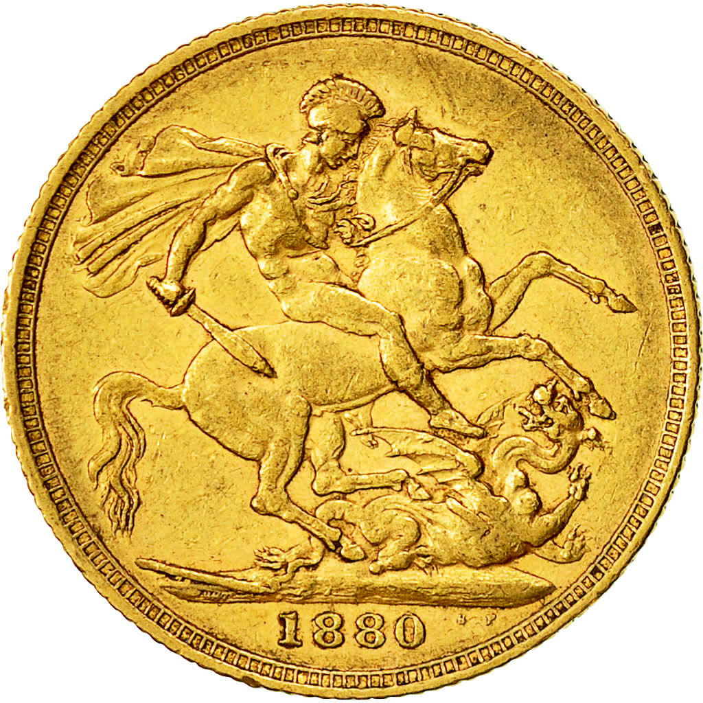Coin, Australia, Victoria, Sovereign, 1880, EF(40-45), Gold, KM:7