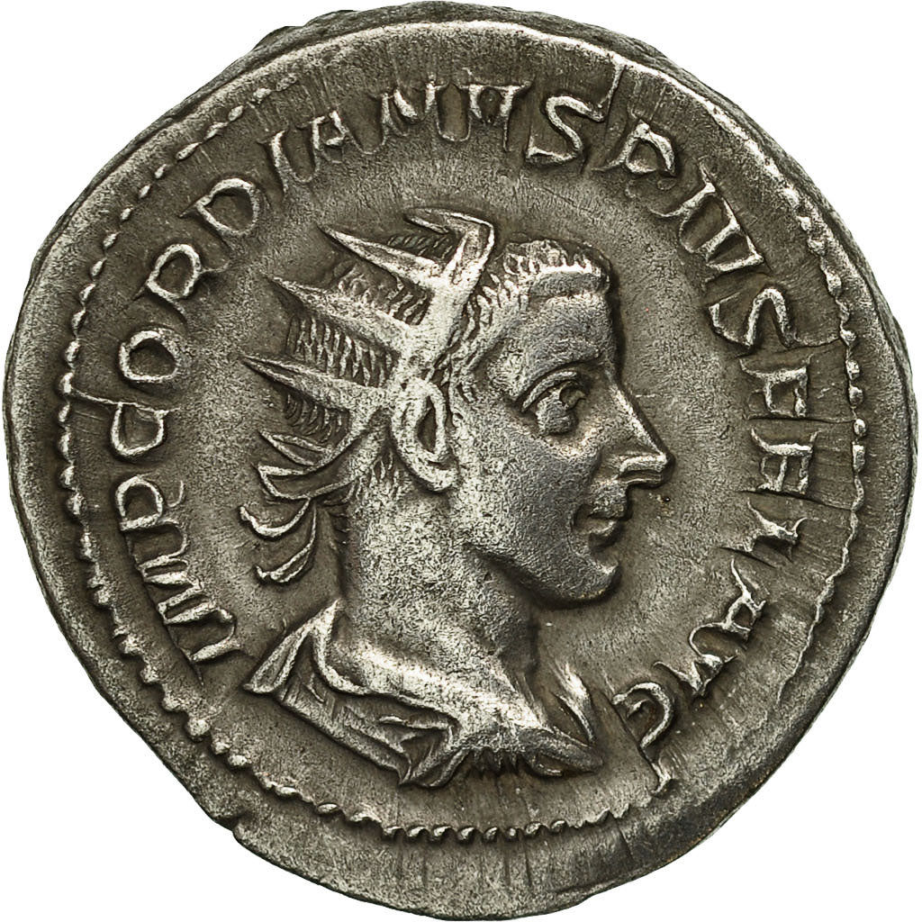 Coin, Gordian III, Antoninianus, 241-243, Rome, AU(50-53), Billon, RIC:95