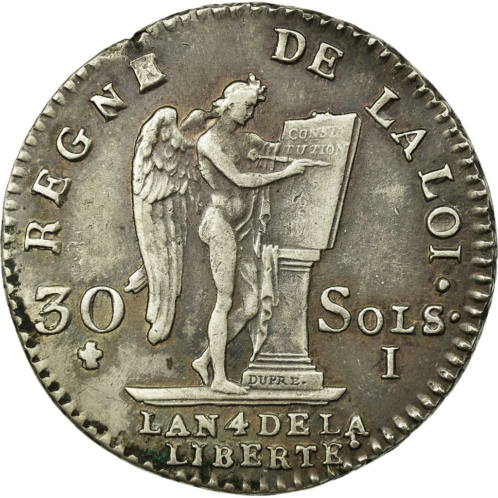 Monnaie, France, 30 sols françois, 30 Sols, 1792, Limoges, TTB+, Argent
