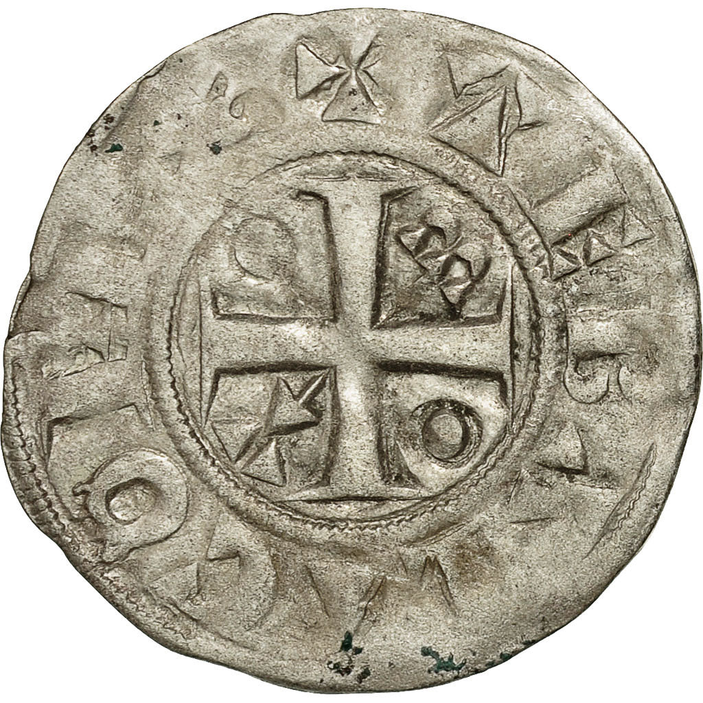 Coin, France, Champagne, Thibaut II, Denarius, Provins, EF(40-45), Silver