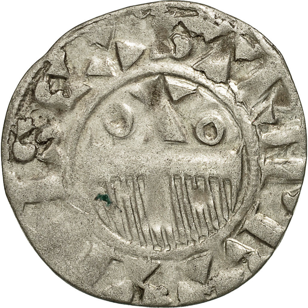 Münze, Frankreich, Champagne, Thibaut II, Denarius, Provins, SS, Silber