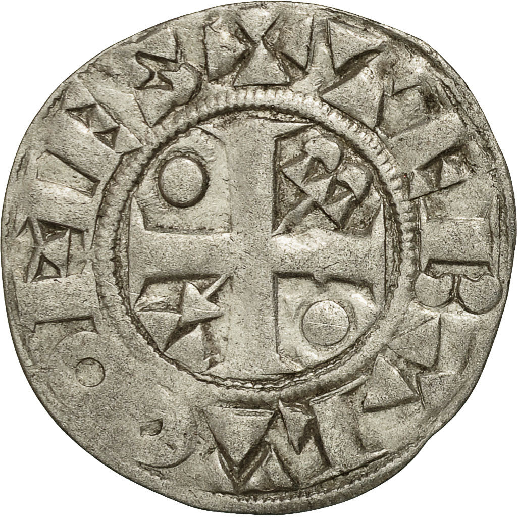 Münze, Frankreich, Champagne, Thibaut II, Denarius, Provins, SS, Silber