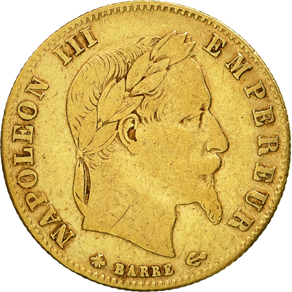 Munten, Frankrijk, Napoleon III, Napoléon III, 5 Francs, 1863, Paris, FR, Goud