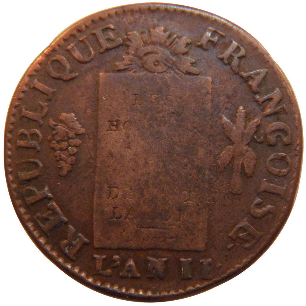 FRANCE, Sol aux balances françoise, Sol, 1793, Bayonne, KM #619.8, VF(30-35), B.