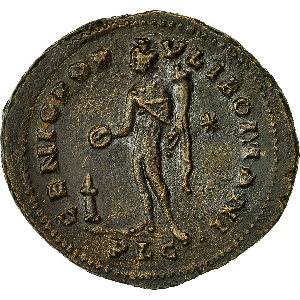 Moneta, Constantius I, Follis, AD 305-307, Lyons, SPL-, Bronzo, RIC:187a