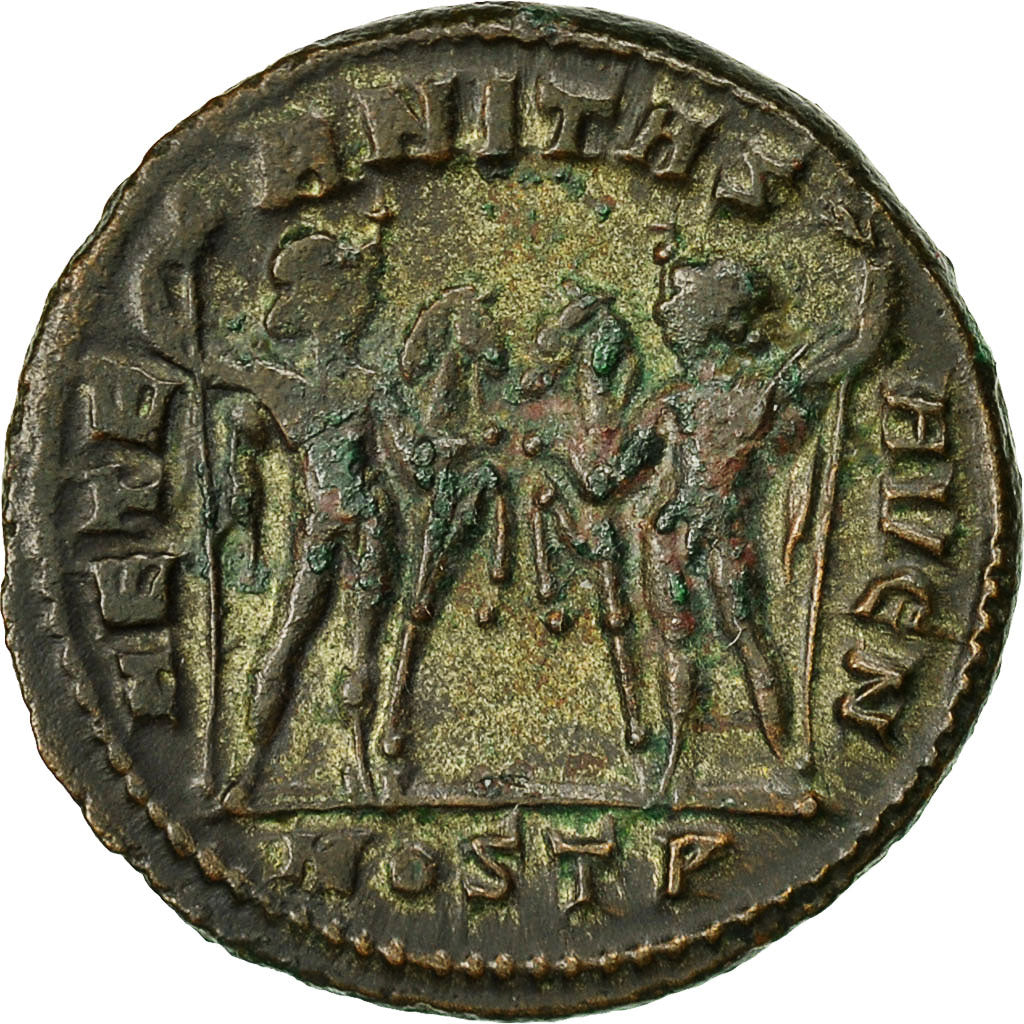 Coin, Maxentius, Follis, 309-312, Ostia, EF(40-45), Bronze, RIC:35