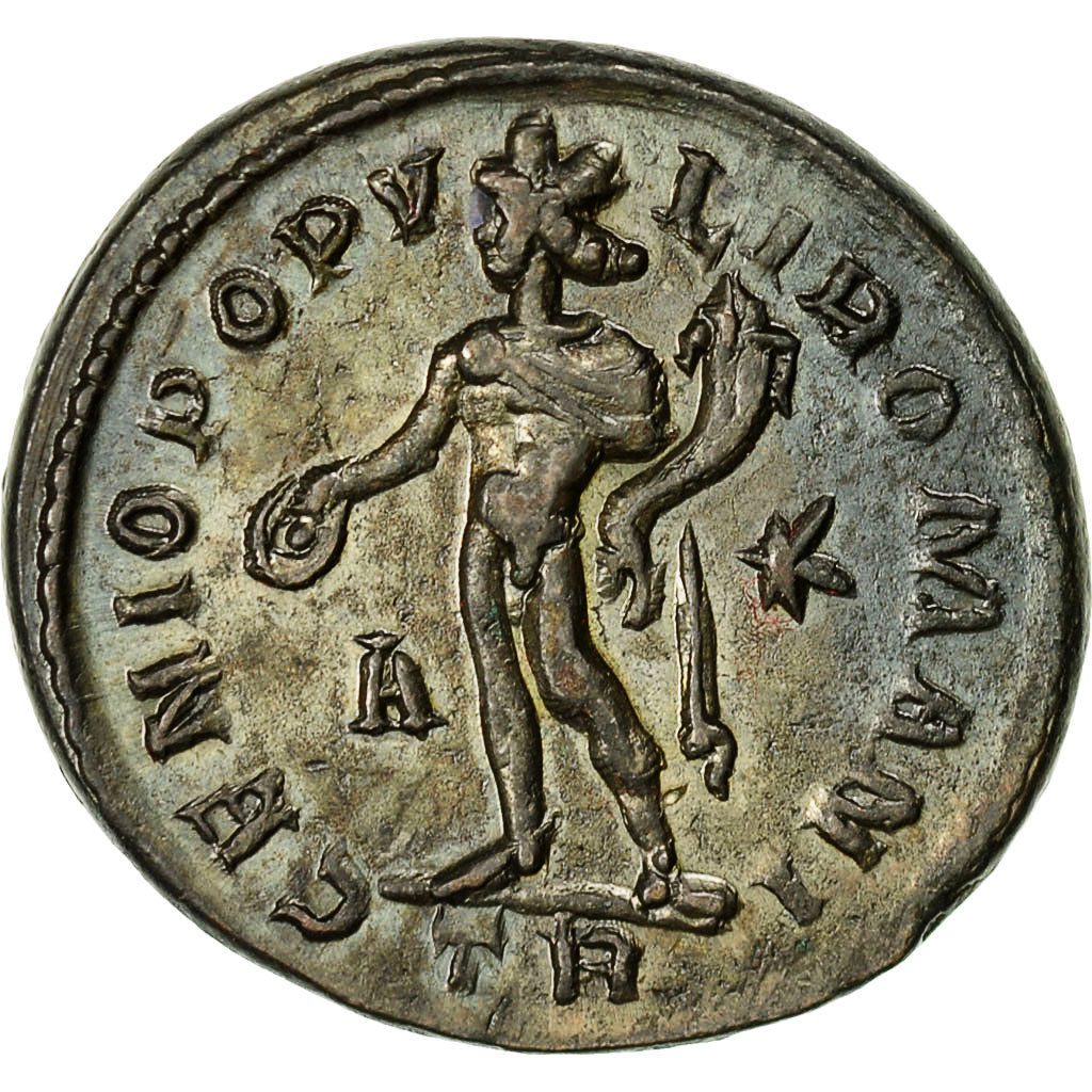 Moneta, Galerius, Follis, 298-299, Trier, BB+, Bronzo, RIC:357b