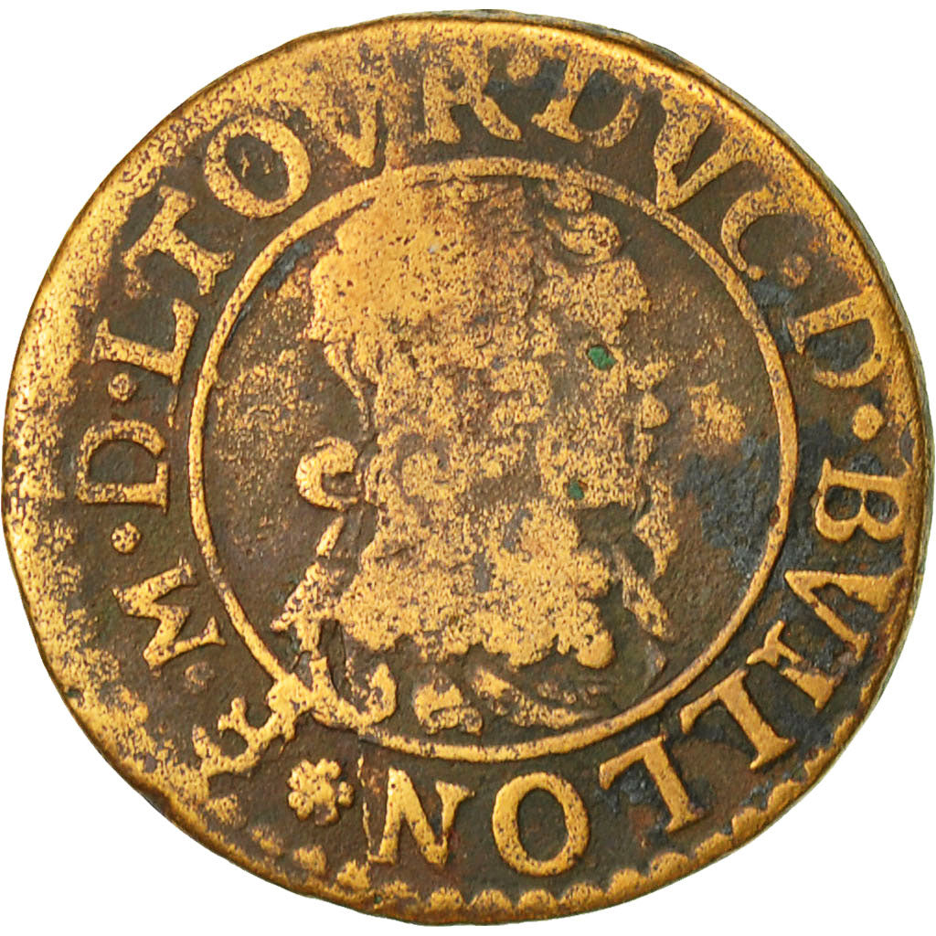 Munten, Frankrijk, Ardennes, Fréd-Maurice de La Tour, Double Tournois, 1637