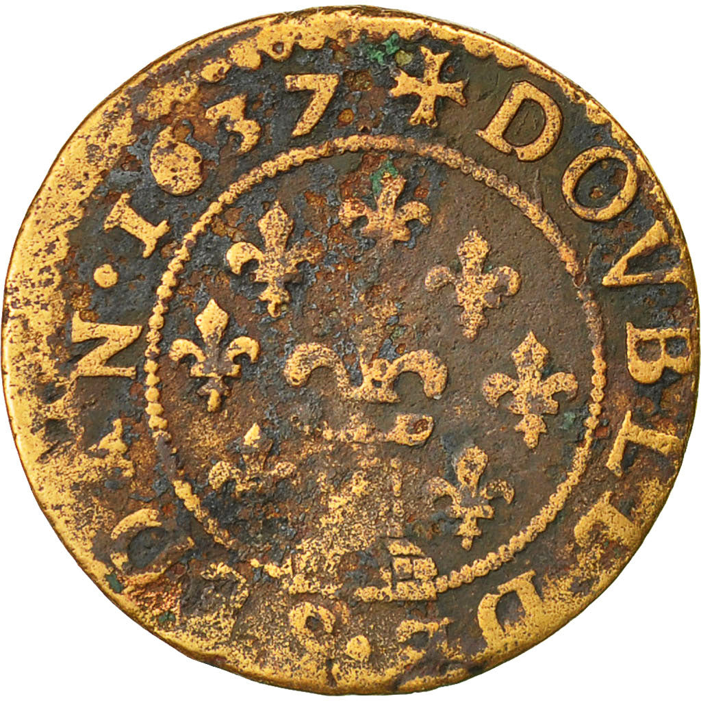 Munten, Frankrijk, Ardennes, Fréd-Maurice de La Tour, Double Tournois, 1637