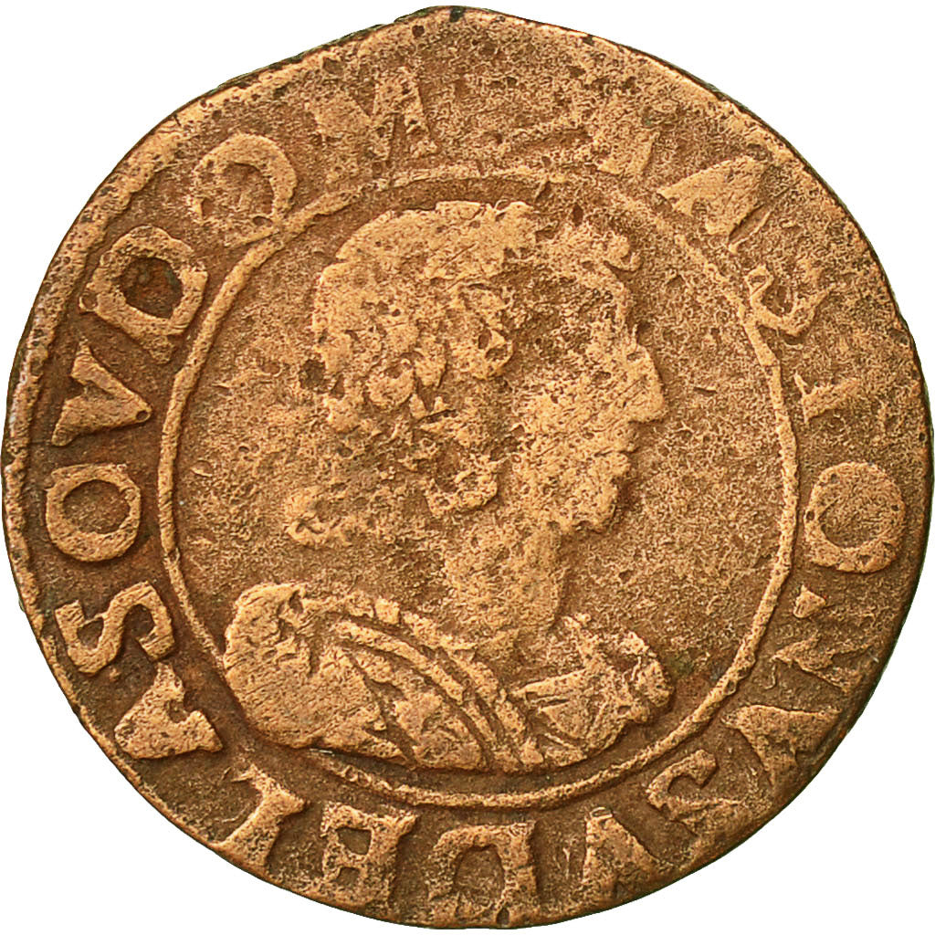 Munten, Frankrijk, DOMBES, Gaston van Orleans, Double Tournois, 1639, Trévoux