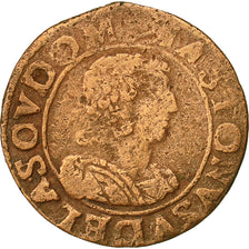 Munten, Frankrijk, DOMBES, Gaston van Orleans, Double Tournois, 1639, Trévoux