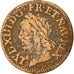 Munten, Frankrijk, Louis XIII, Double Tournois, 1643, Corbeil, FR, Koper