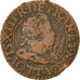 Monnaie, France, Louis XIII, Double Tournois, 1613, Nantes, TB, Cuivre, CGKL:380