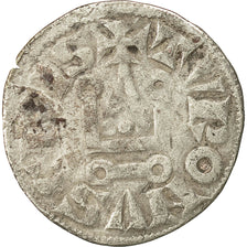 Moneda, Francia, Philip IV, Denier Tournois, BC+, Vellón, Duplessy:223