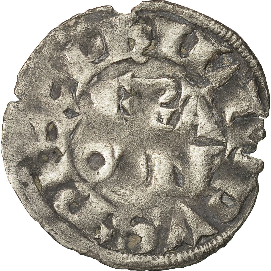 Monnaie, France, Philippe II, Denier Parisis, Paris, TB, Argent, Duplessy:164
