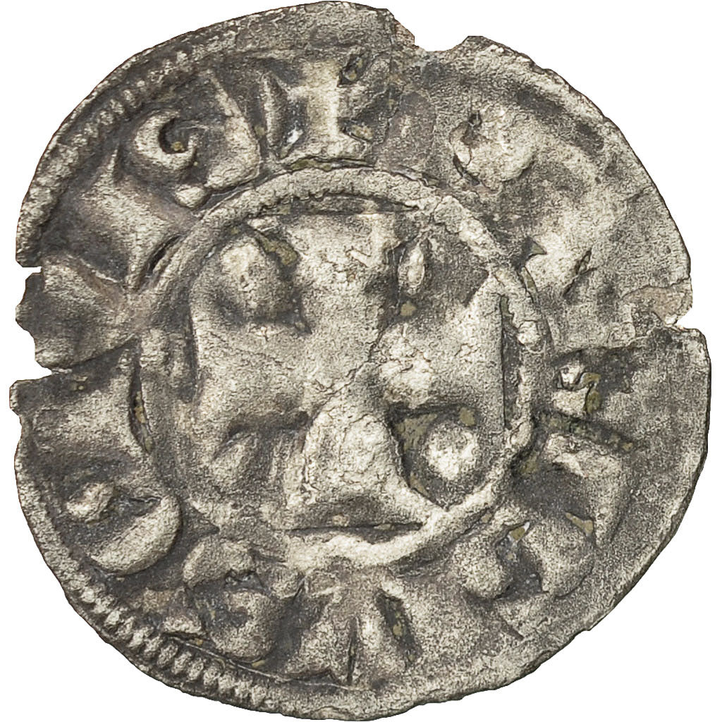 Monnaie, France, Philippe II, Denier Parisis, Paris, TB, Argent, Duplessy:164