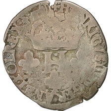 Moneda, Francia, Henri III, Double Sol Parisis, 1583, Dijon, BC, Vellón