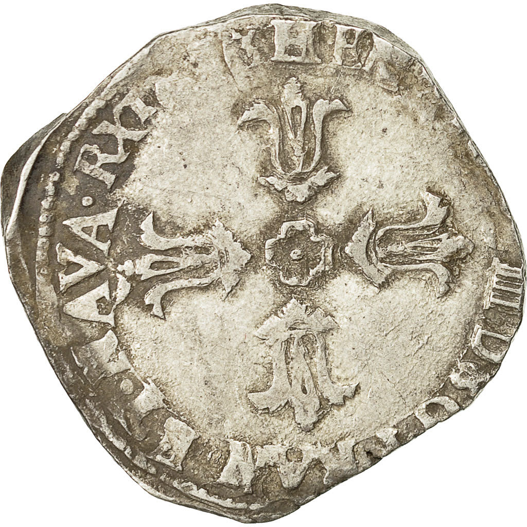 Coin, France, Henri IV, 1/4 Ecu, 1603, Bordeaux, EF(40-45), Silver, Sombart:4686