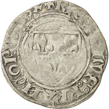 Moneta, Francia, Charles VI, Blanc Guénar, Saint Quentin, MB+, Biglione
