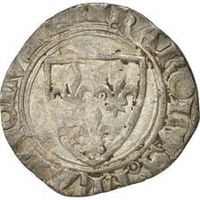 Coin, France, Charles VI, Blanc Guénar, Cremieu, VF(30-35), Billon