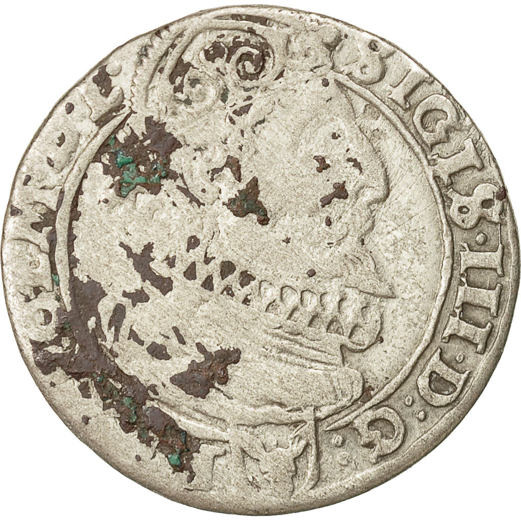 Coin, Poland, Sigismund III, 6 Groschen, 1626, Cracow, VF(30-35), Silver, KM:42