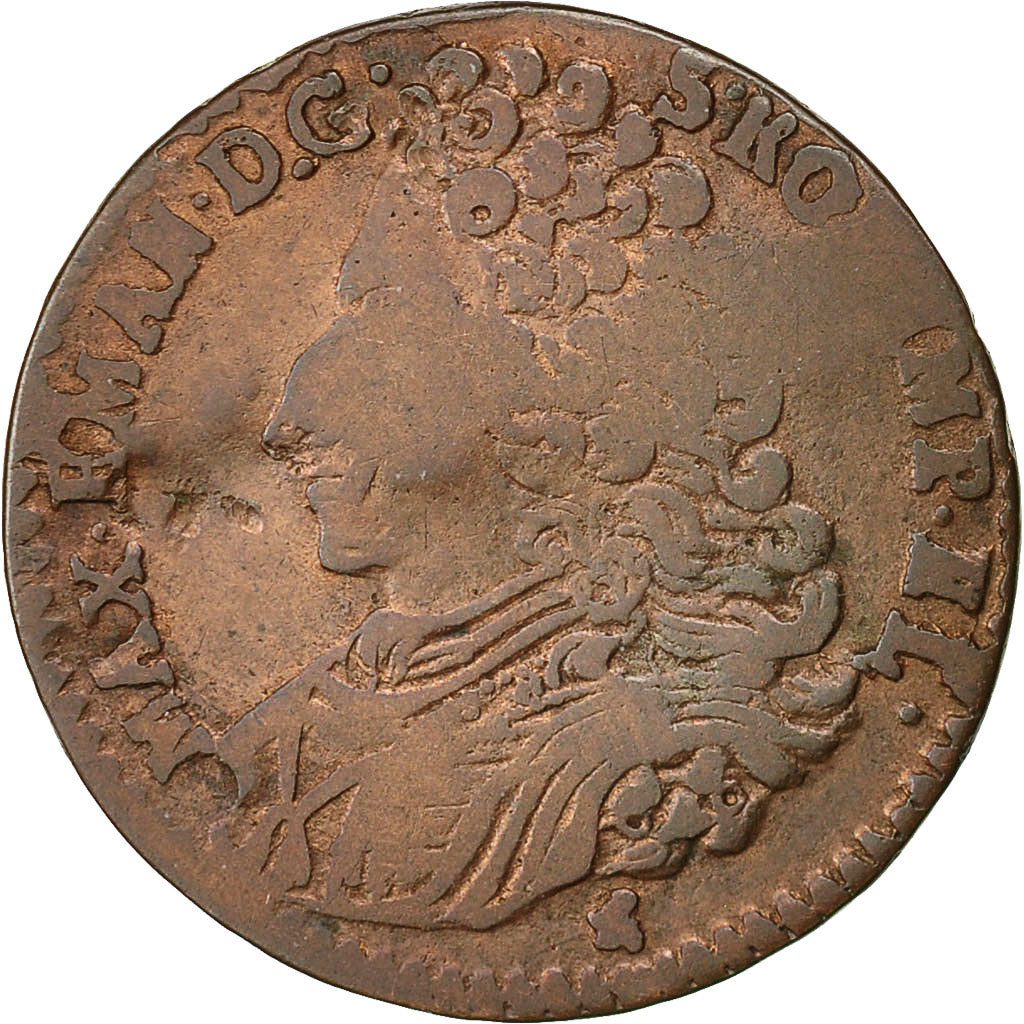 Münze, Spanische Niederlande, NAMUR, Maximilian Emmanuel of Bavaria, Liard