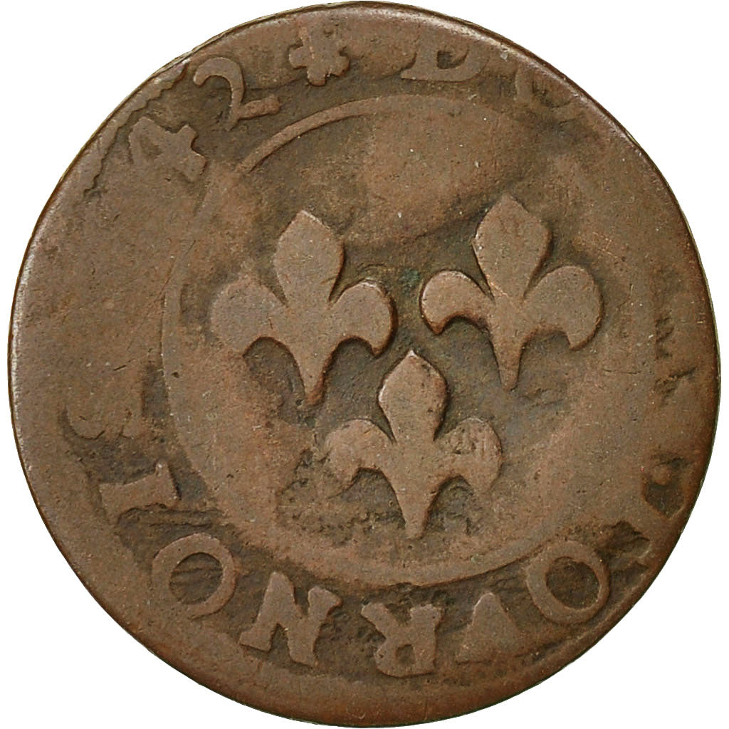 Munten, Frankrijk, ORANGE, Fred-Henri de Nassau, Double Tournois, 1642, ZG+