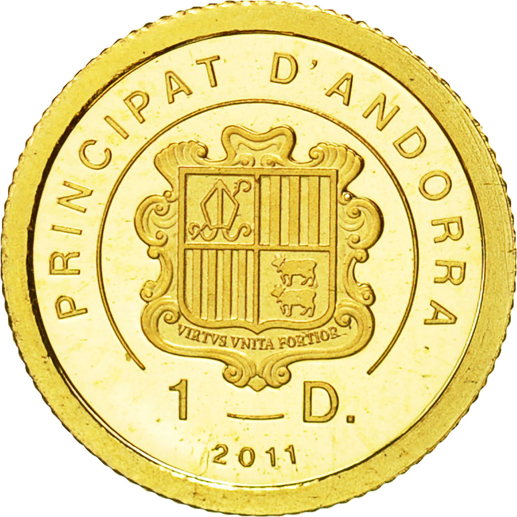 Coin, Andorra, Napoléon Bonaparte, Diner, 2011, MS(65-70), Gold